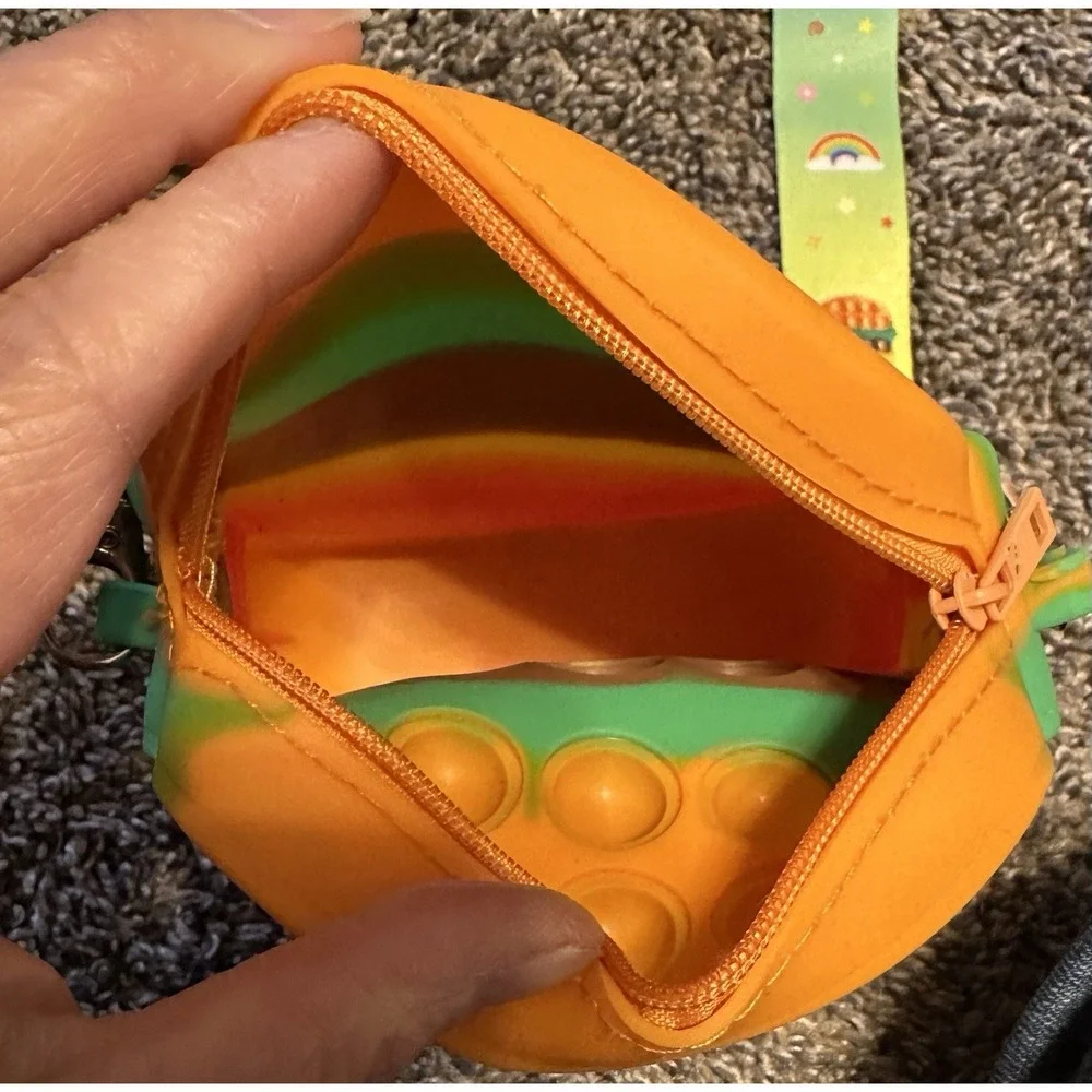 Pop-On-it Hamburger Crossbody Bag Push Bubble Fidget Purse Sensory Relief